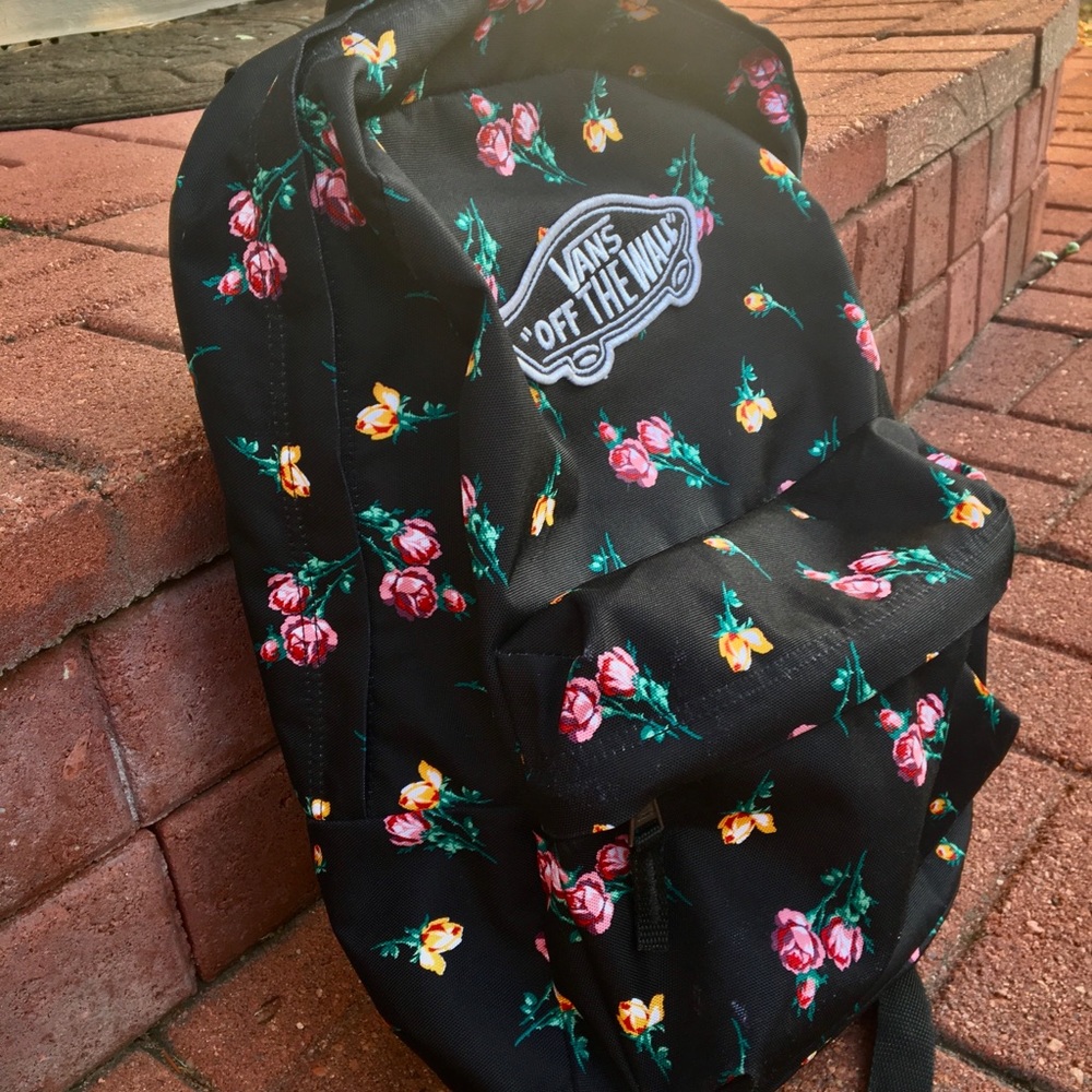 VANS authentic realm- print backpack
